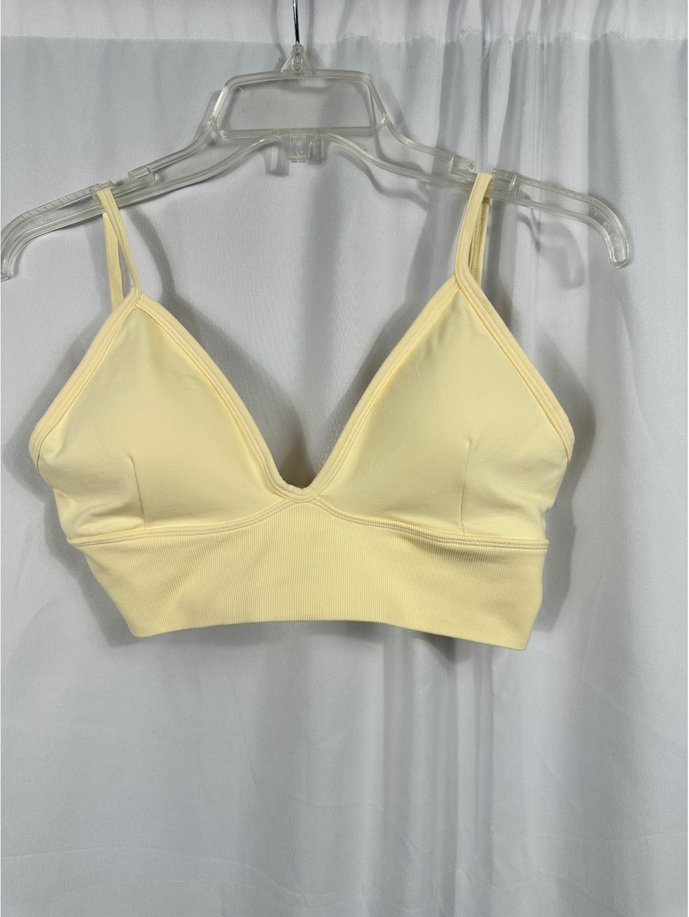 MFVIM Women’s Light Yellow Sports Bra Size Medium